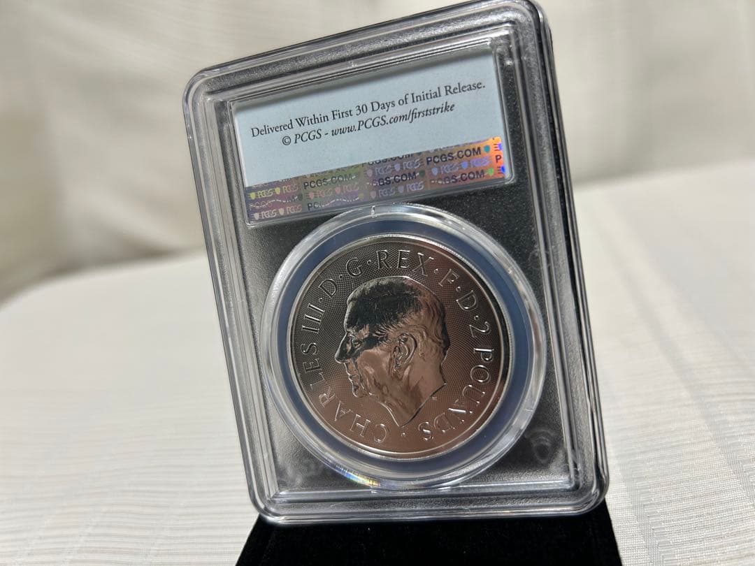 PCGS鑑定 MS69】2024年 イギリス £2 ブリタニア銀貨