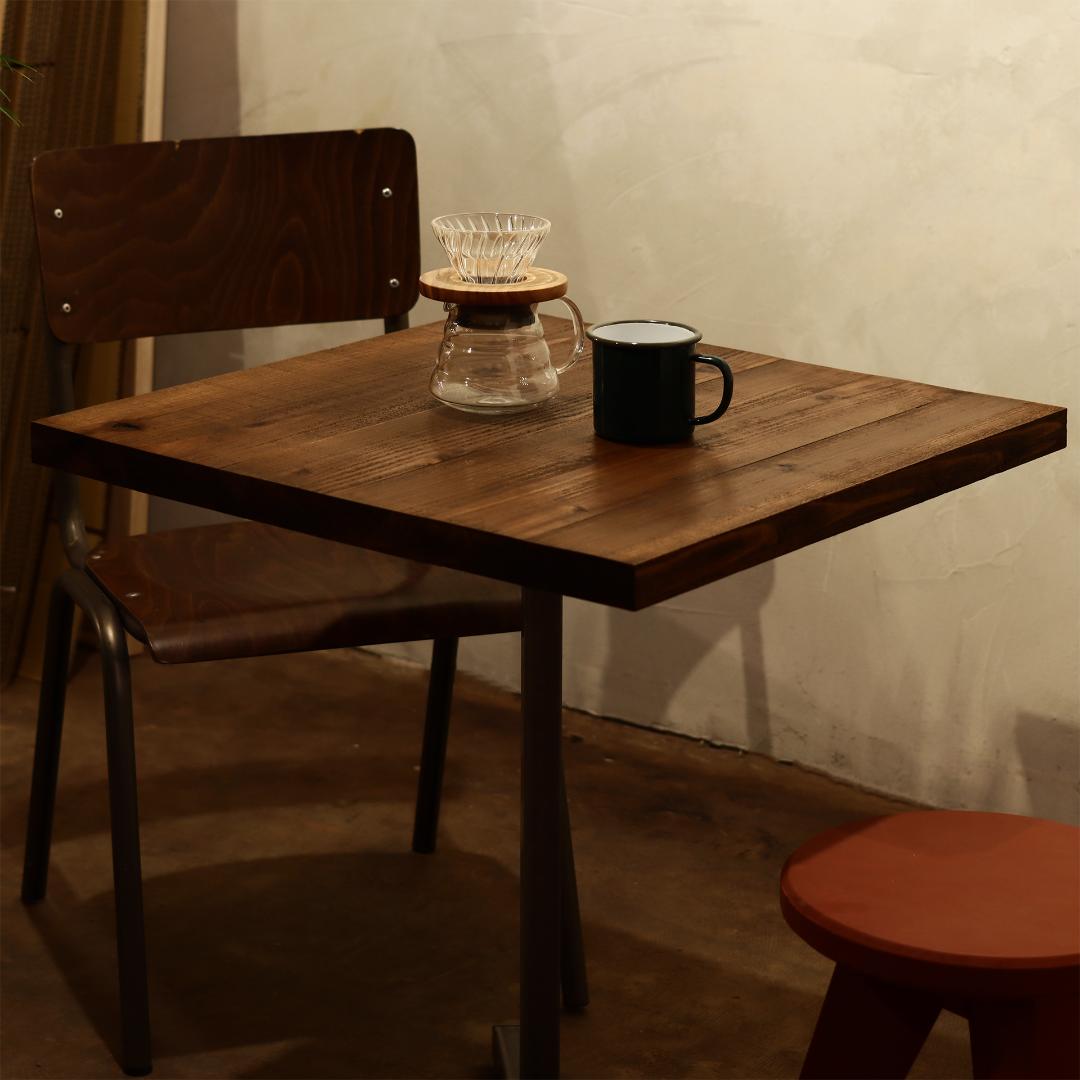 オーダー専用①｜ヴィンテージ｜足場板｜カフェテーブル｜ダークブラウン
