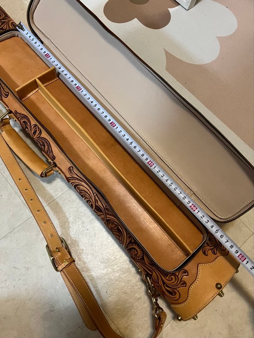 ビリヤード軽量カービングレザーキューケース