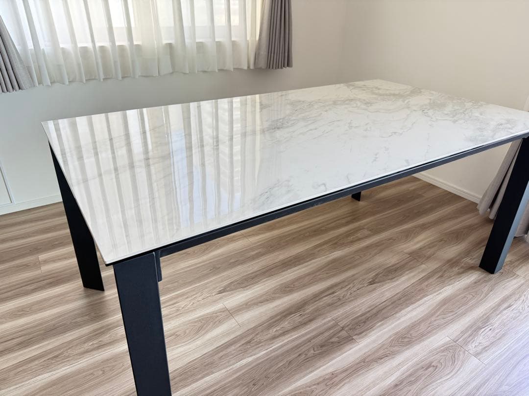 セラミック ダイニングテーブル 165x90cm 大理石柄 dinos
