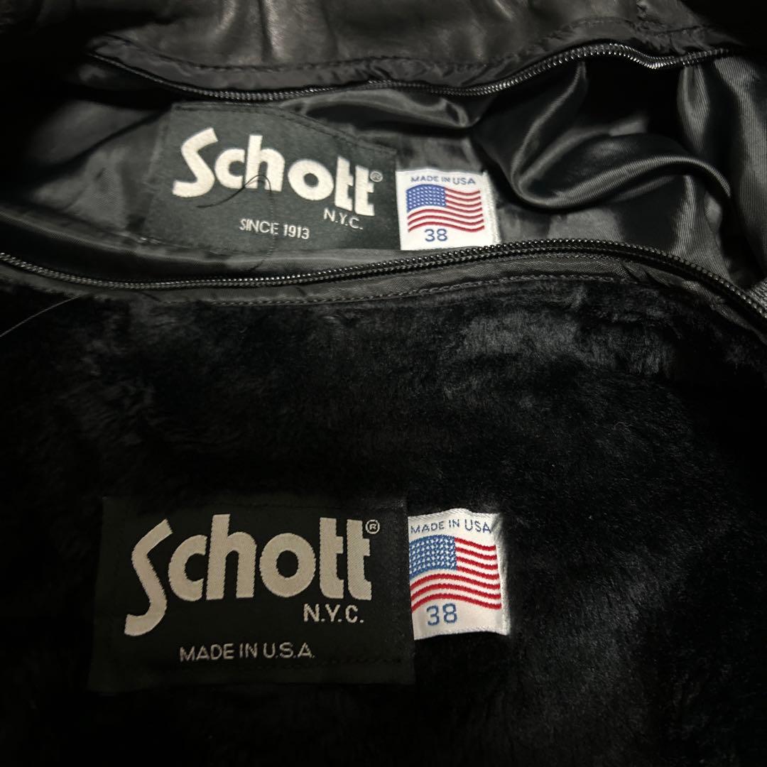 超美品‼️最新型schott641 38インチ ライダースインナーボア付 - メルカリ