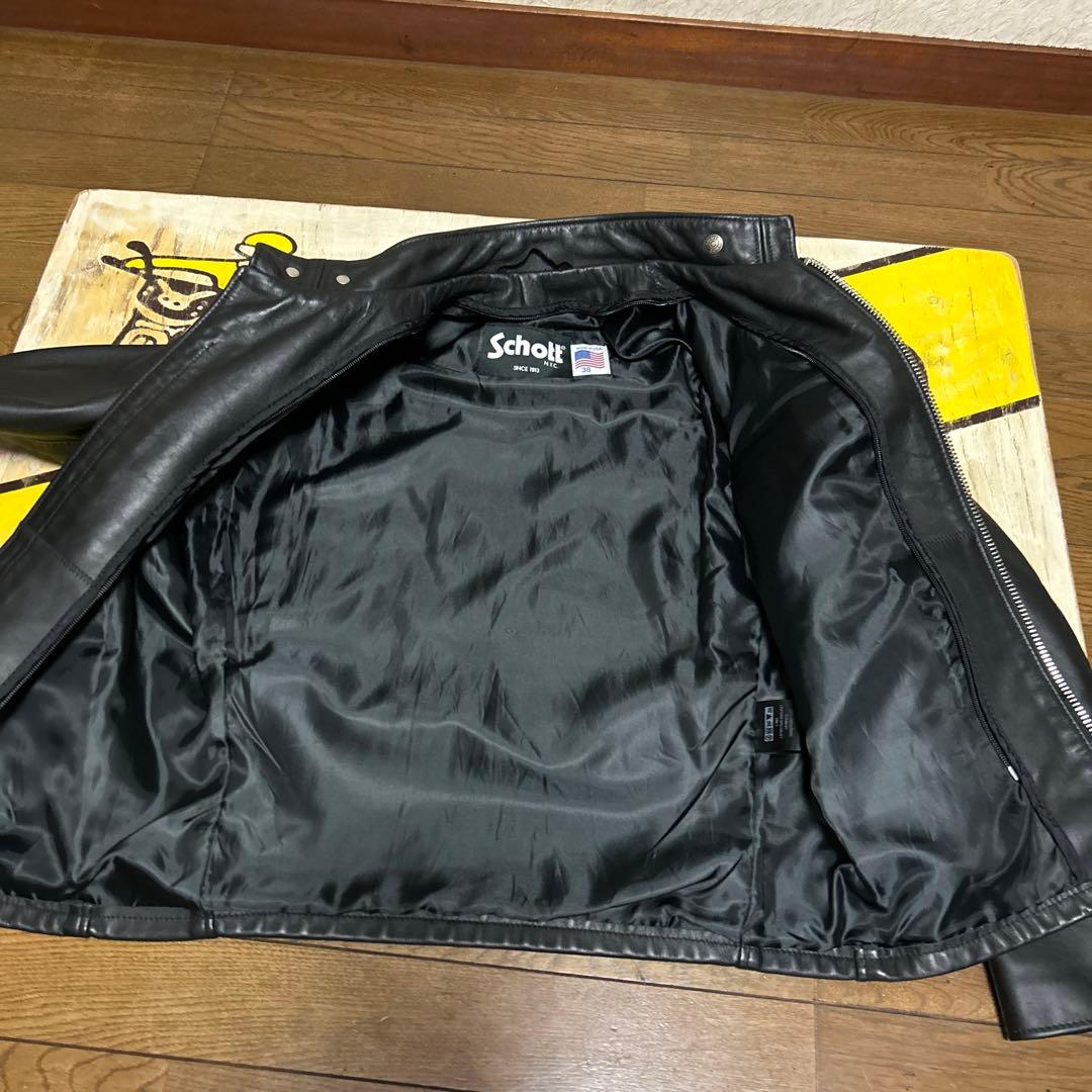 超美品‼️最新型schott641 38インチ ライダースインナーボア付 - メルカリ