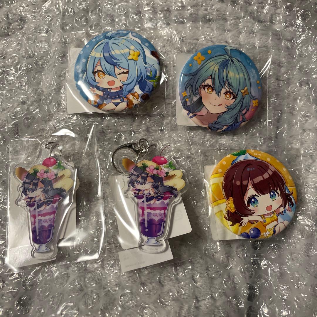 にじさんじ DMMスクラッチ 珠乃井ナナ 司賀りこ 綺沙良 缶バッジ