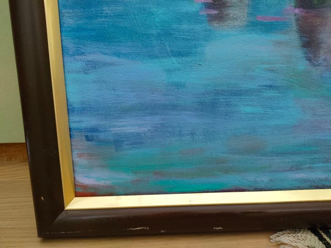 油彩画 油絵原画 F30号 【アンコールワット】 一点物 芸術作品 油彩画