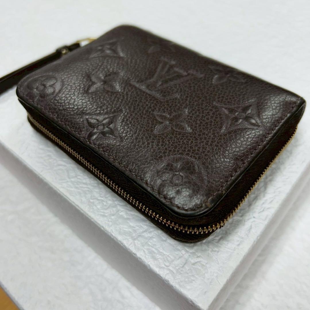 【極美品】ルイヴィトン　ジッピー　パース　アンプラント　ダークブラウン