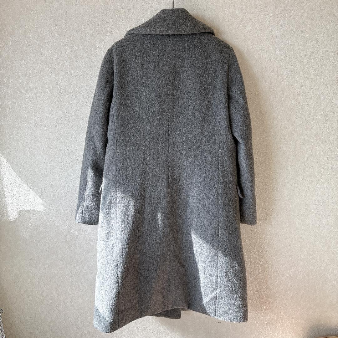 美品⭐️ICB アルパカ混 ダウン チェスターコート グレー 9 M ロング