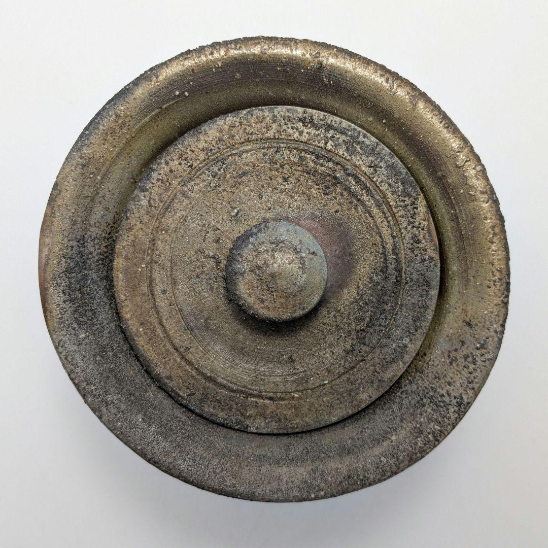 山下譲治 備前焼 窯変灰被り水指 共箱 水差し 茶道具 茶器 抹茶 食器