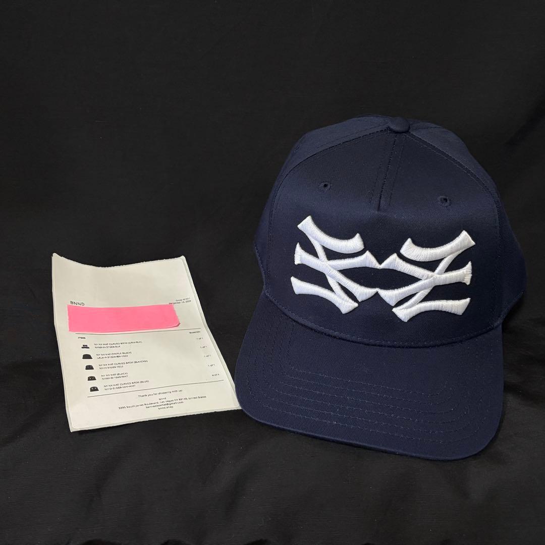 オマ キャップ bnnd.（oMA）ネイビー ニューエラ ダブルアイコン 正規