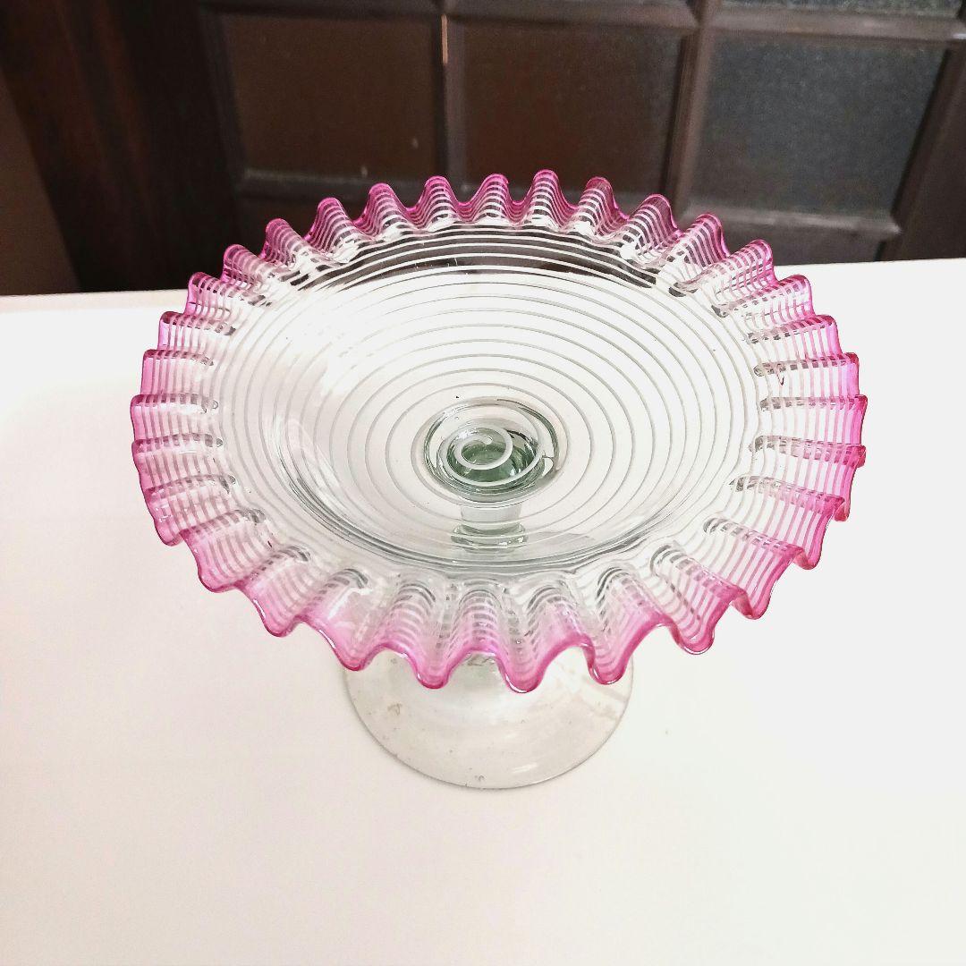 大正ガラス コンポート 16センチ