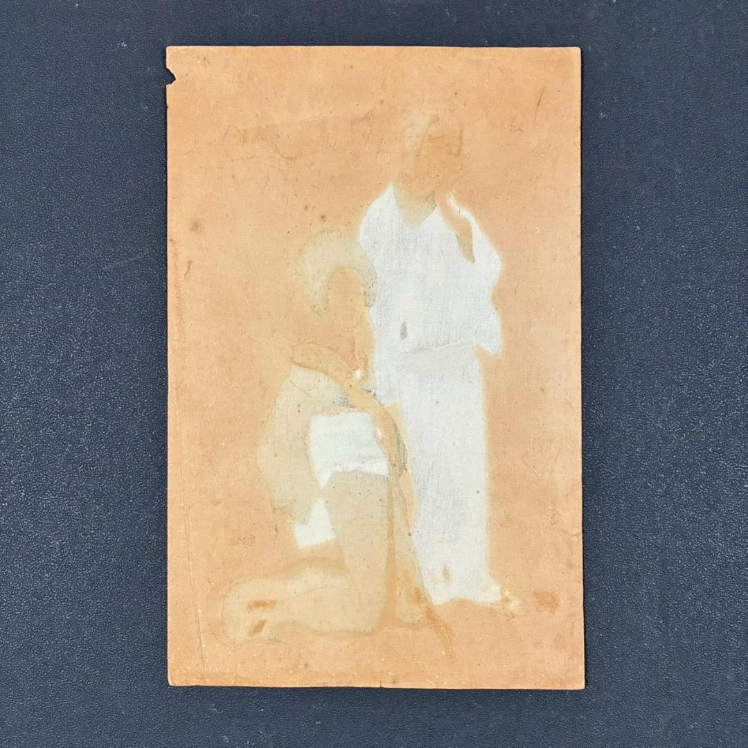 竹久夢二「梅川忠兵衛」木版画 やなぎや版 柳屋 1920年 大正ロマン