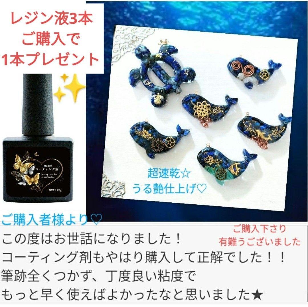 専用レジン液 ユキハナ5本、フルール5本、コーティング剤つき