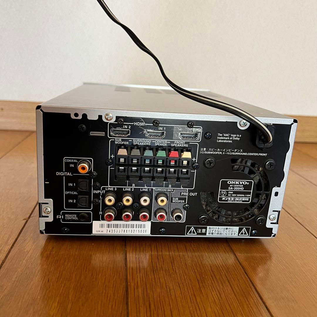 ONKYO AVセンター アンプ SA-205HD スピーカー リモコン他 - メルカリ