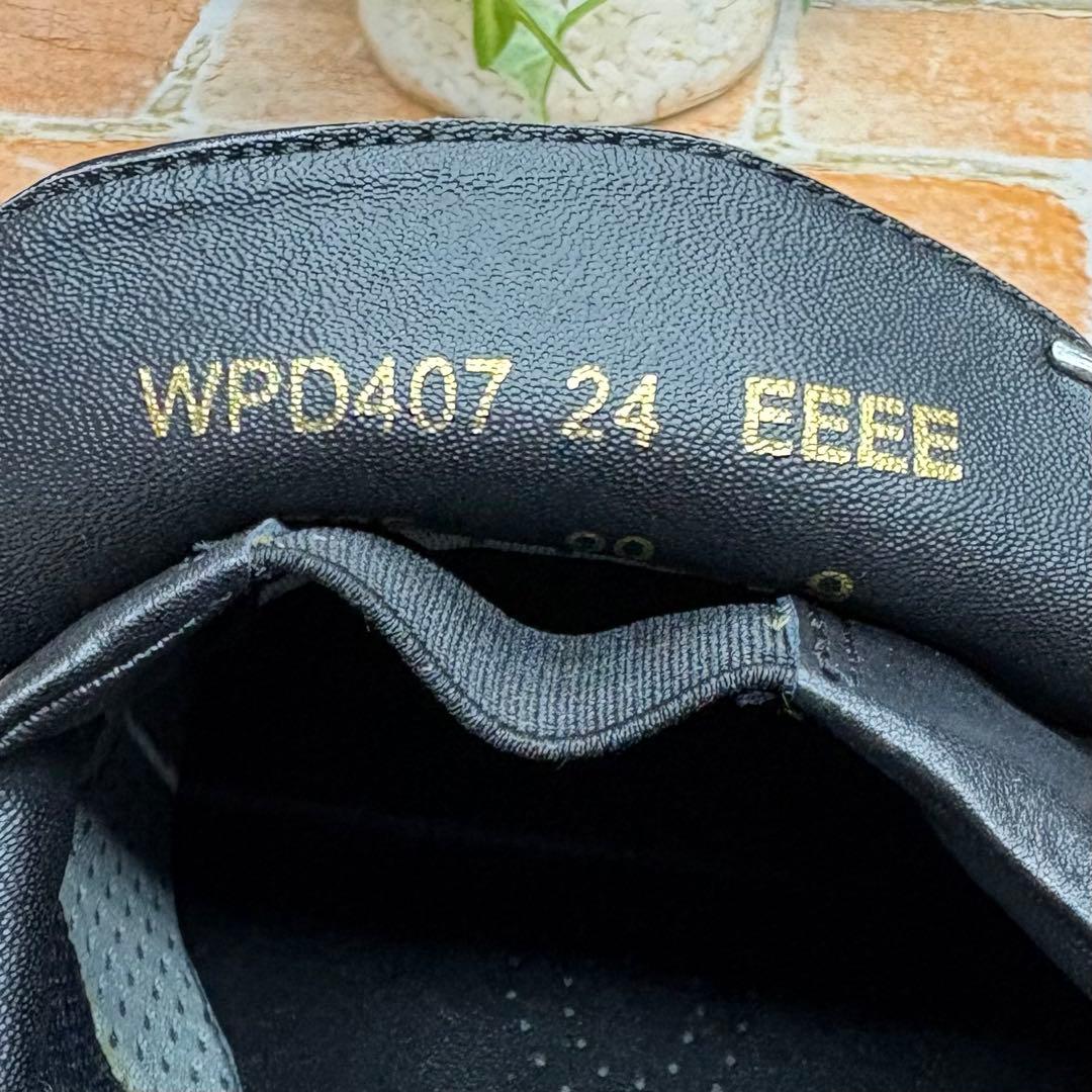 未使用✨pedala ペダラ レザースリッポン 24 ローファー ブラック 本革