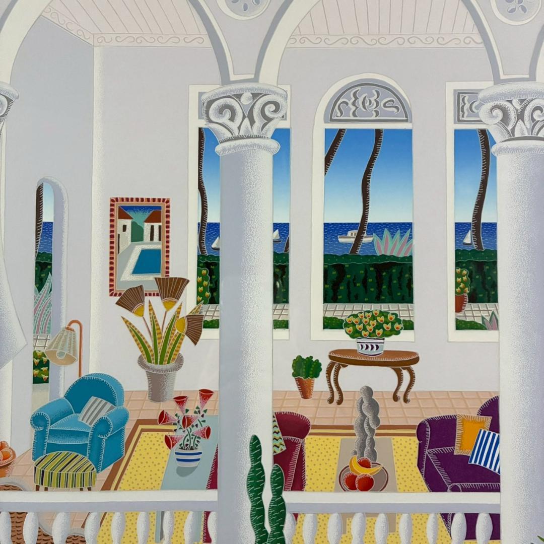 ジョン・アルホーグ「ルナ・シーズ」シルクスクリーン手彩色 大作 直筆