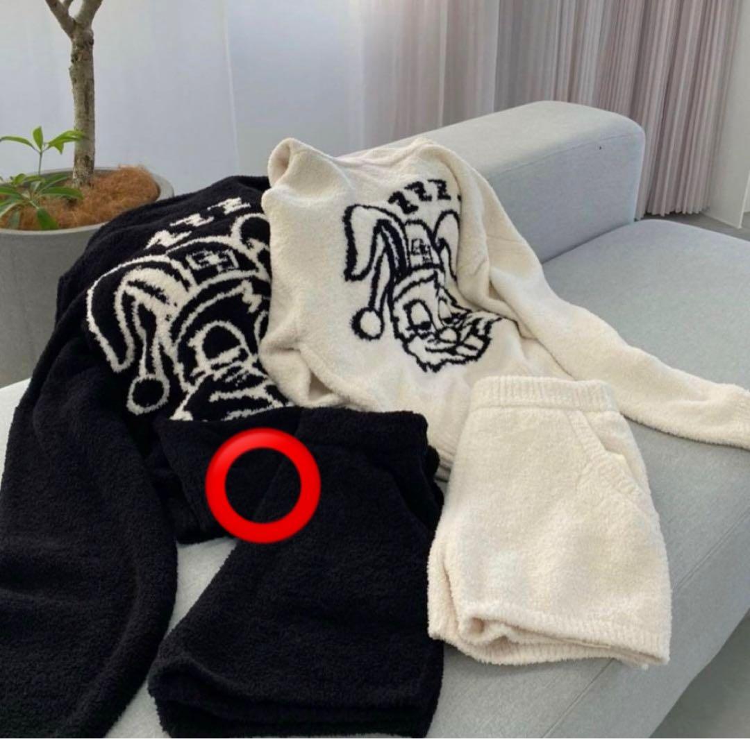 ⭐️GYDA⭐️sleepy bunnyモールヤーンルームウェア(ブラック)