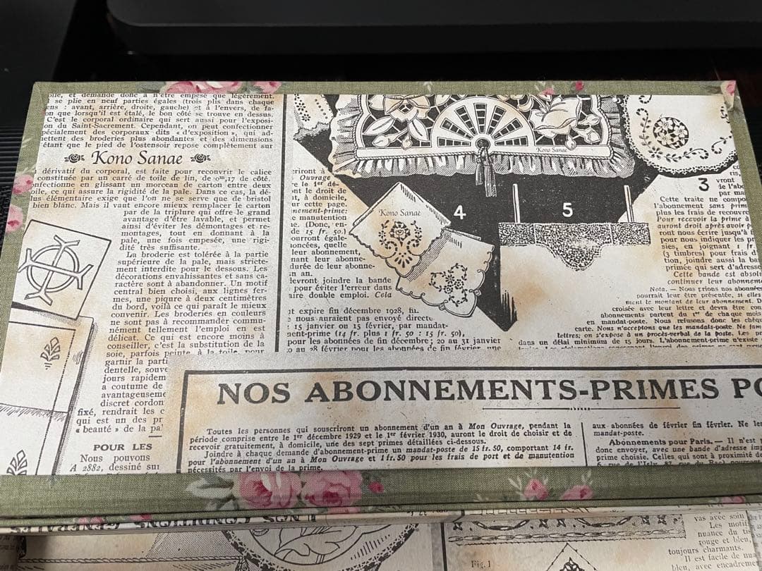 こうの早苗 カルトナージュBox　使用中の糸27個のセット