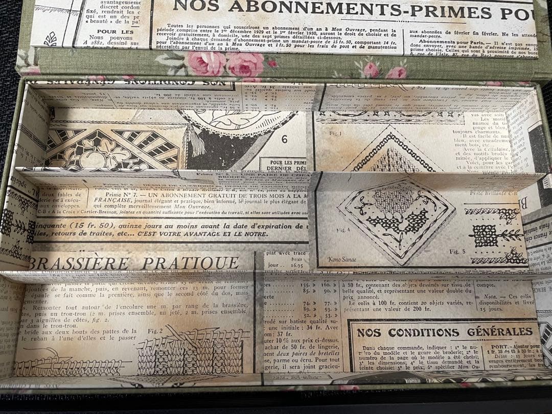 こうの早苗 カルトナージュBox　使用中の糸27個のセット