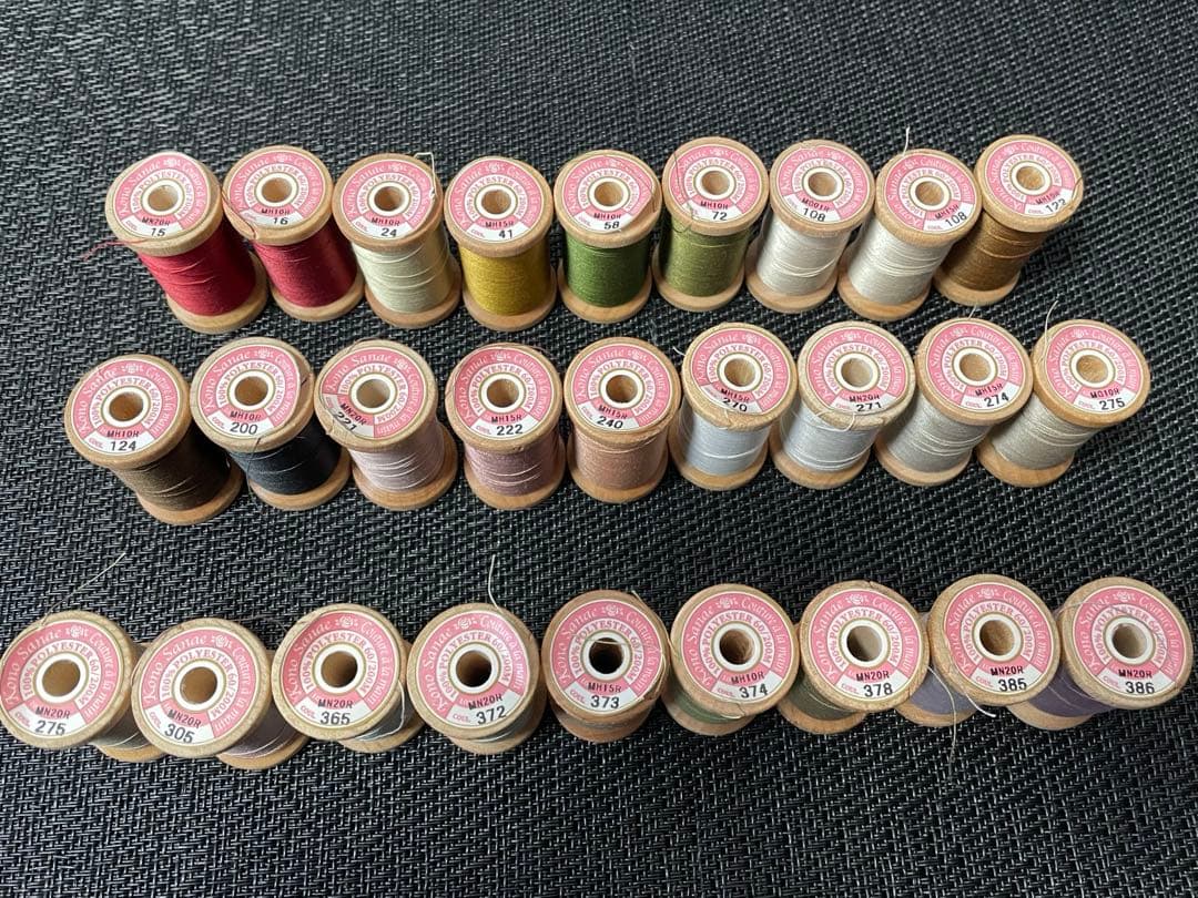 こうの早苗 カルトナージュBox　使用中の糸27個のセット