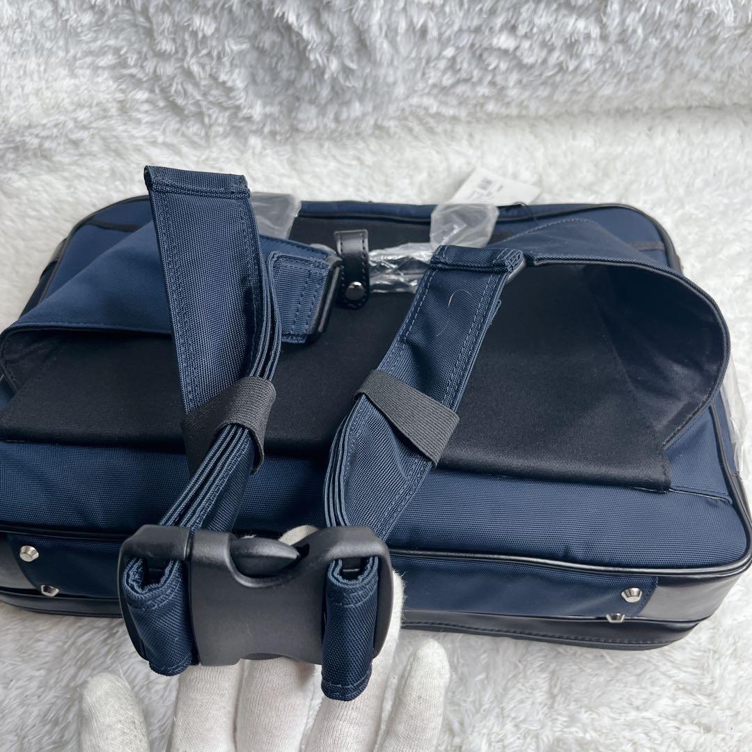 未使用品 サムソナイト 3way ブリーフケース ネイビー 通勤 A4 大容量