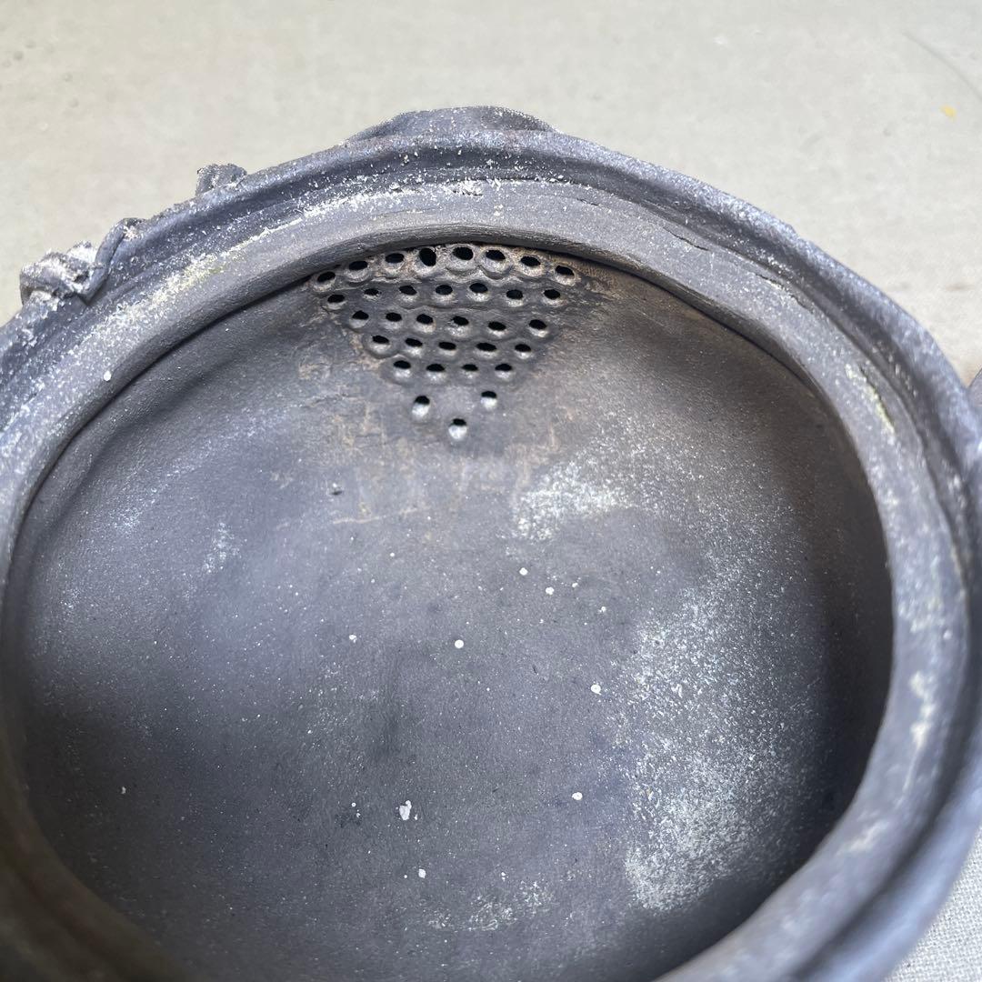 N*g様 時代 備前双龍宝瓶 炭化青備前 窯変 双竜