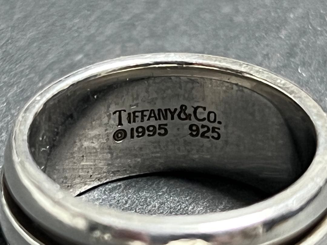 TIFFANY ティファニー グルーブドリング　14.5号 シルバー925