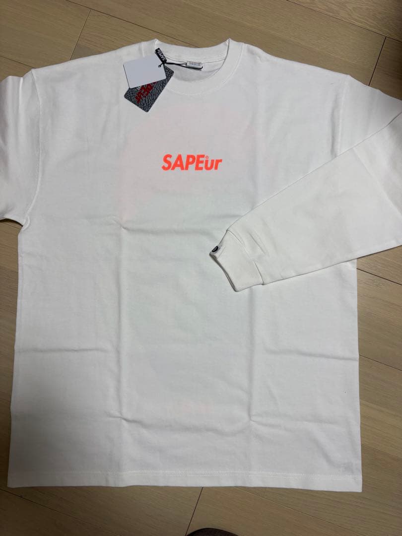SAPEur サプール ロッドマン 10周年福袋限定 ロンT 白×オレンジ XL