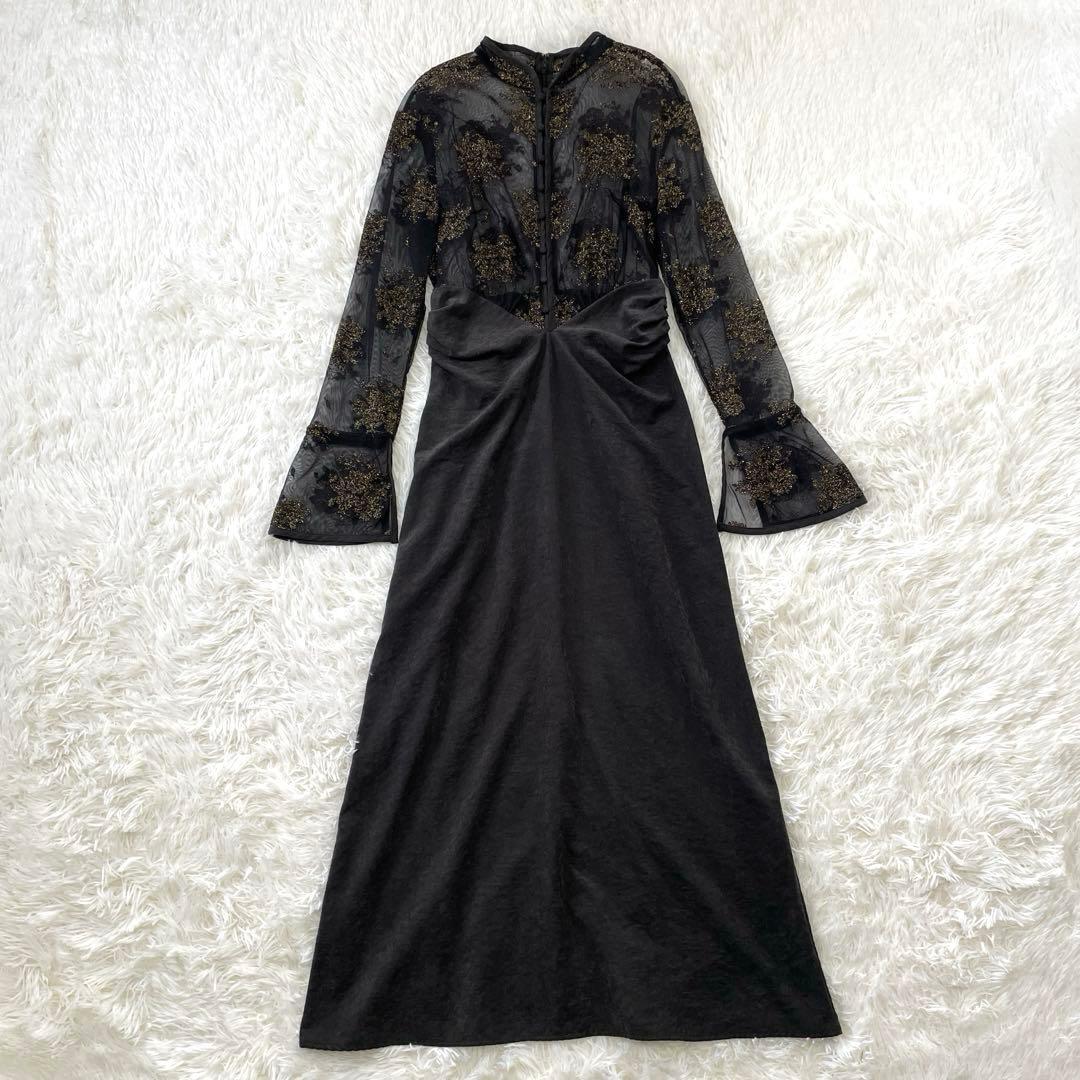 【美品】Ameri FLOWER LACE DRESS インナーキャミ欠品 M