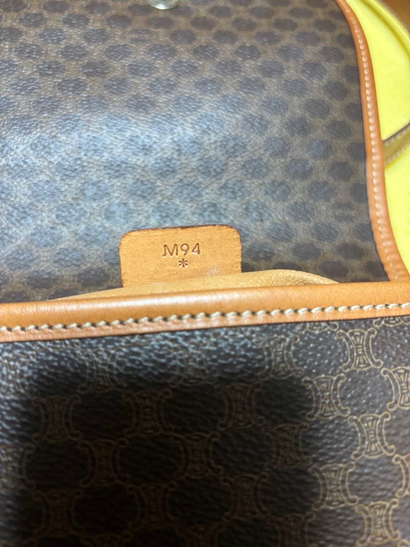 CELINE ショルダーバッグ マカダム柄 ヴィンテージ ゴールド金具