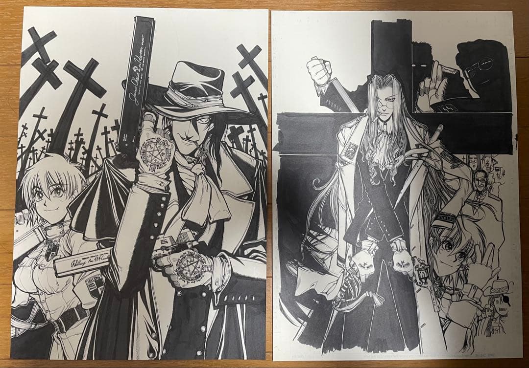 ヘルシング 20周年記念複製原画 王立国教騎士団セット40枚セット