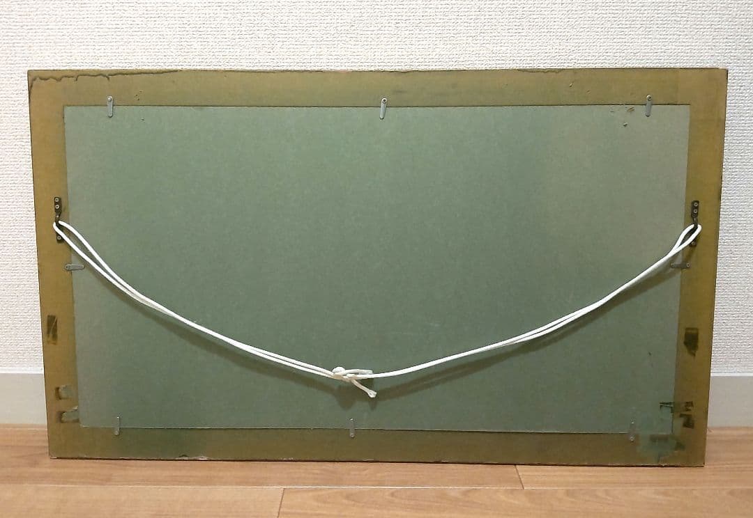 油彩　風景画　ガラスあり額縁