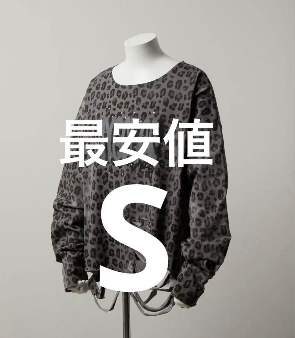 GRANCY】総柄ラインストーングラフィックロンTグランシーボーダーL