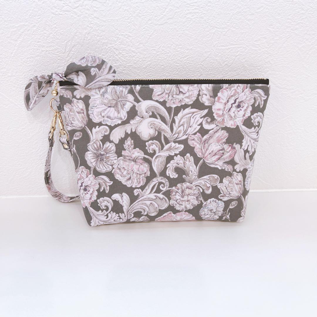 【K☆様お取置き専用ページ】リバティアレクサンダーマープル　ストラップ付きポーチ