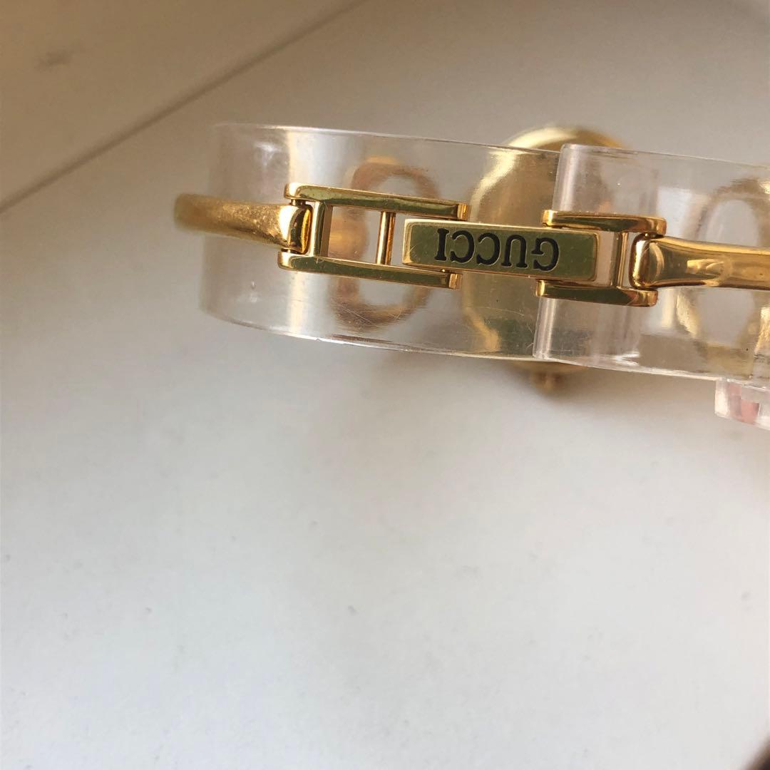 GUCCI 1600 電池新品 ゴールド 腕時計 チェーンリンクデザイン