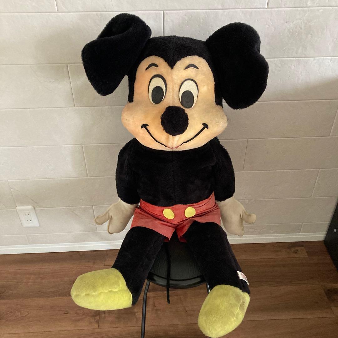 ミッキーマウス　ビッグぬいぐるみ　ヴィンテージ　レア