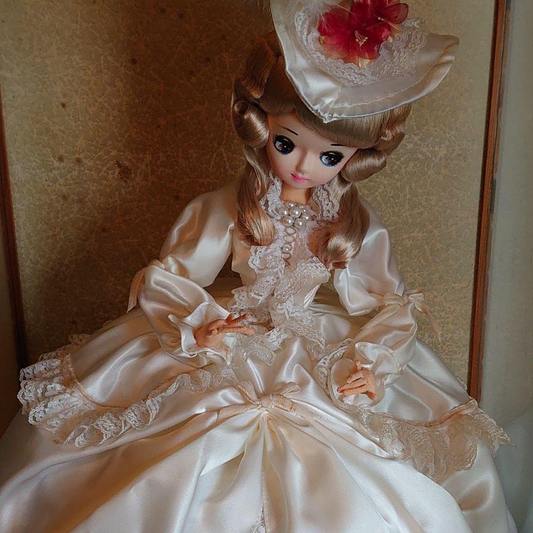 昭和レトロ フランス人形 白 レース ドレス ドール - メルカリ
