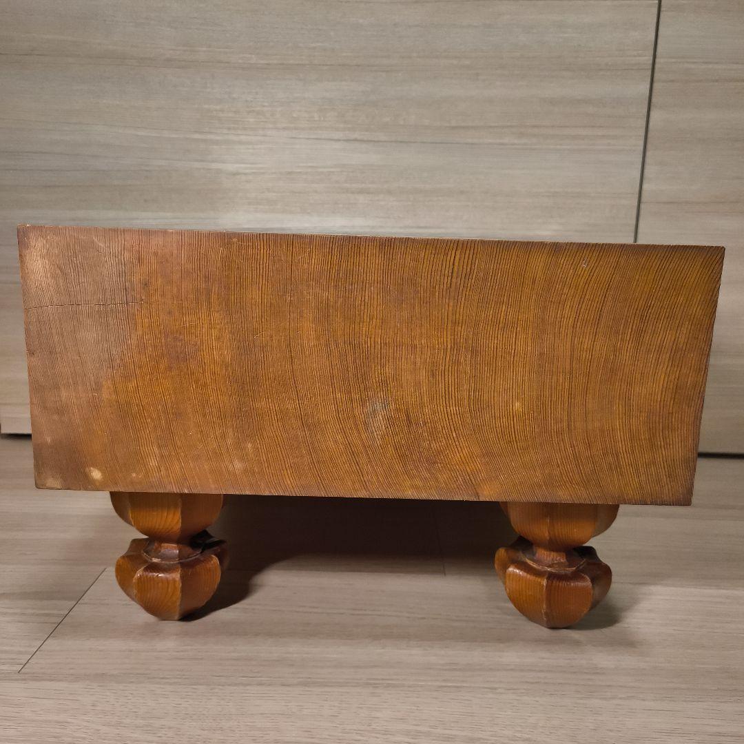 【囲碁 足付 高級碁盤】貴重 極厚 5寸6分 本榧 天地柾目 へそ有り