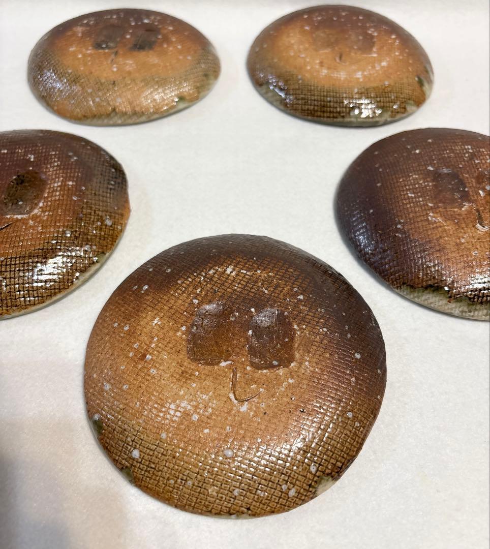 伊賀焼 銘々皿 5枚 陶芸 作家物 陶印あり 和食器