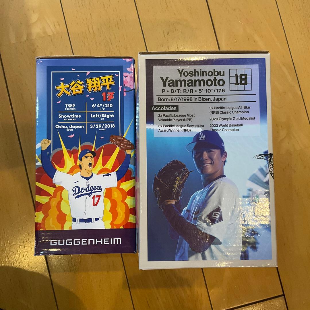 2個セット】LAドジャース山本由伸ボブルヘッド・大谷翔平フィギュア