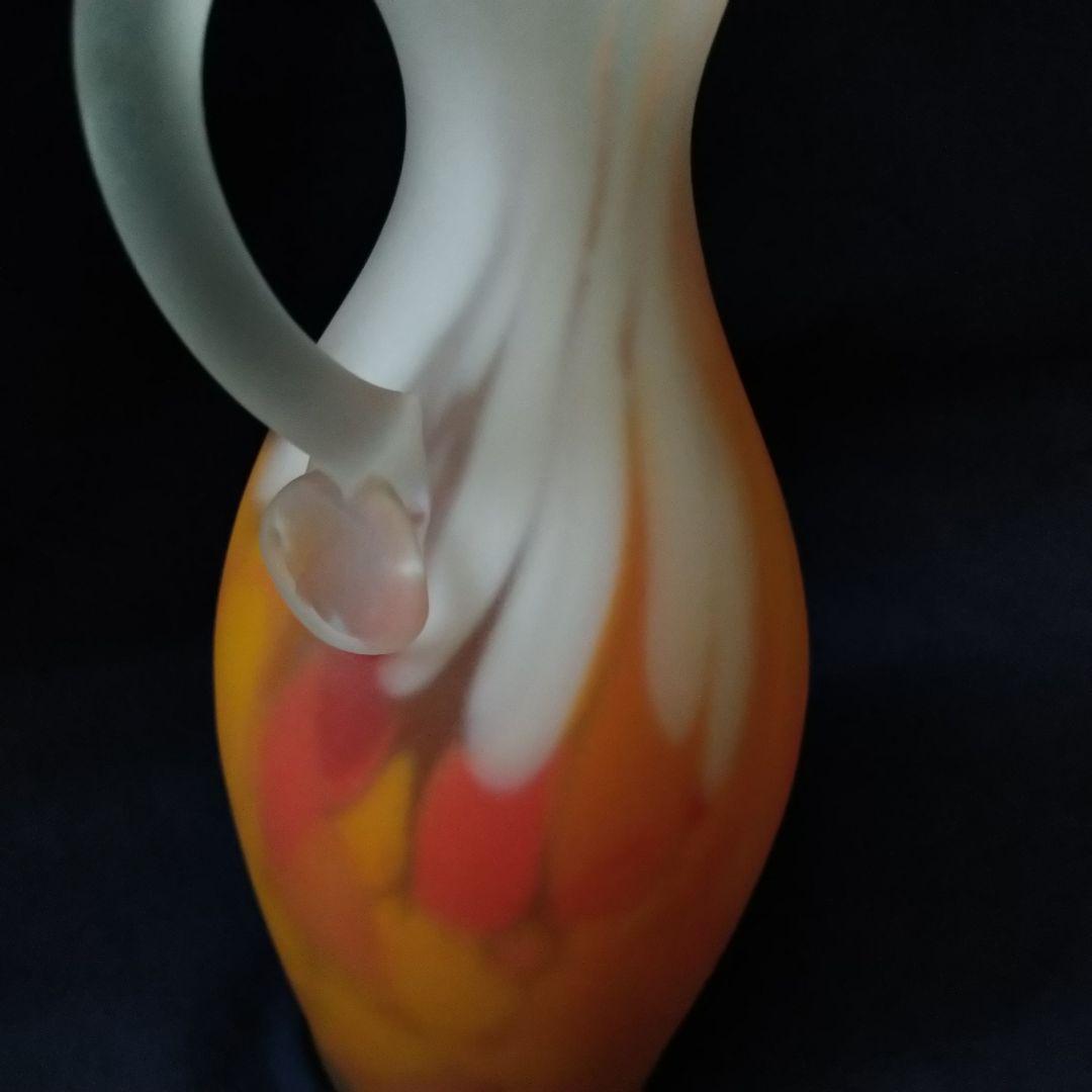 ✤文化勲章受章作家・藤田喬平作✤手吹『金彩花瓶』＊共箱入り