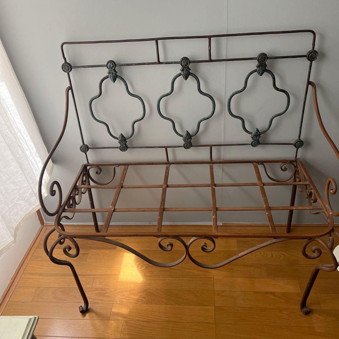 アンティーク　アイアン　ソファ　フレームのみ　引き取りも可