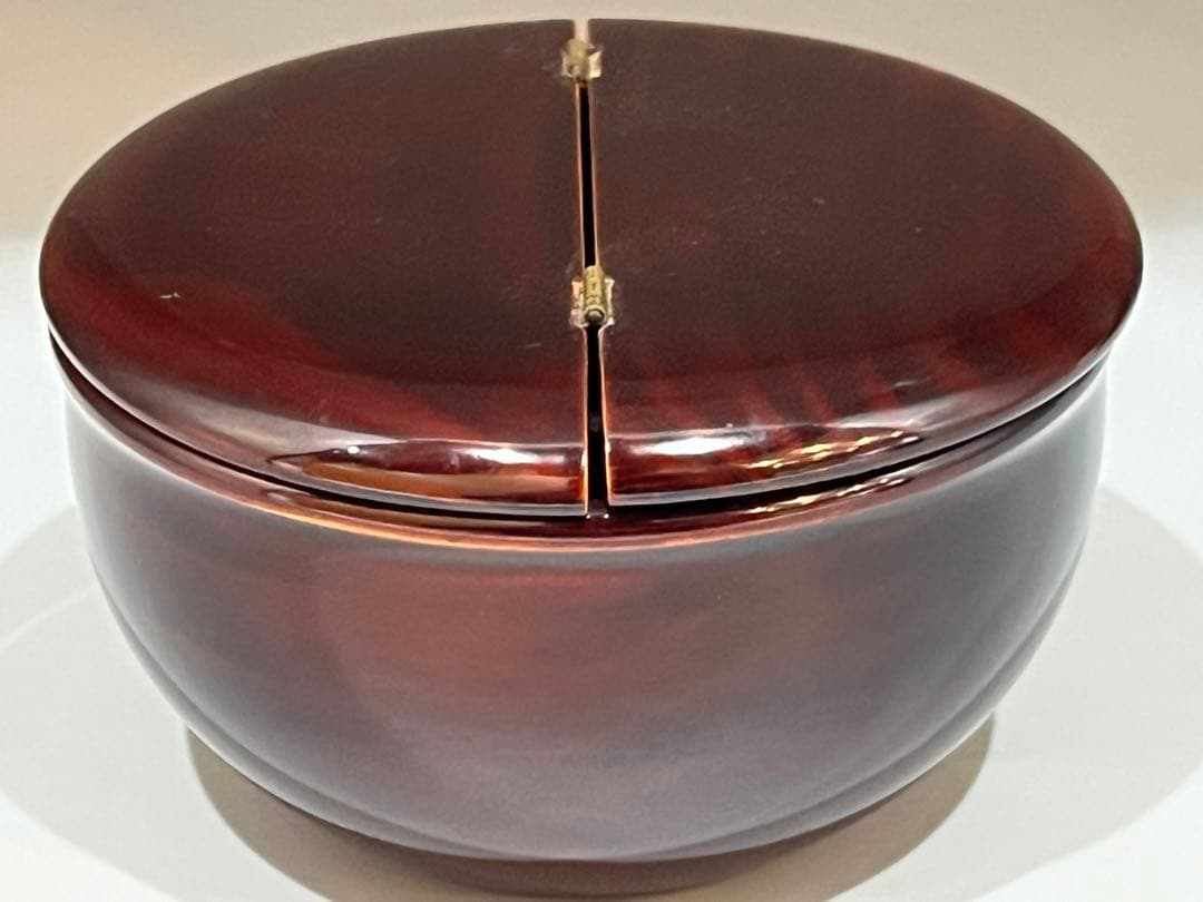 茶道具 割蓋 老松茶入 塗師 岡本陽斎 袋師 永豊 仕覆 老松棗 共箱 2024