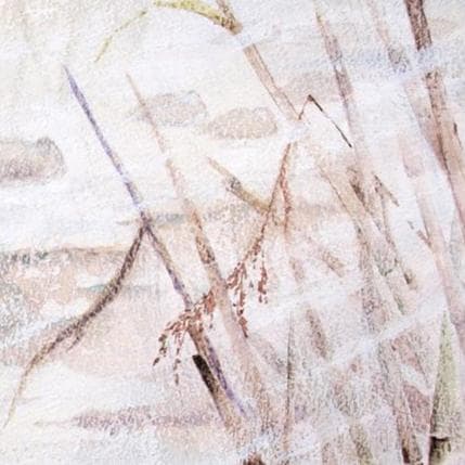 絵画「凍てつく朝」　水彩画