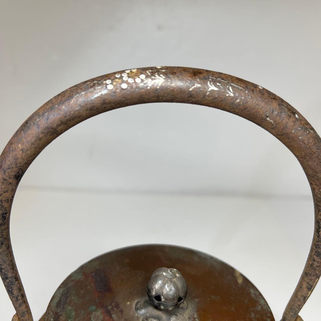 龍文堂 在銘 銀象嵌 鉄瓶 1449g タルサ 東さ7-1201☆2F