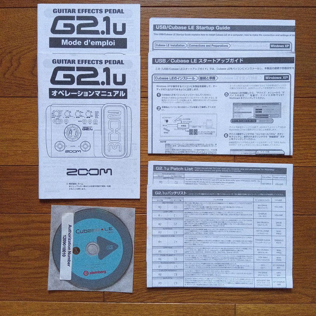 ZOOM G2，1u アダプター無し 各種マニュアル有り 外箱キズ有り