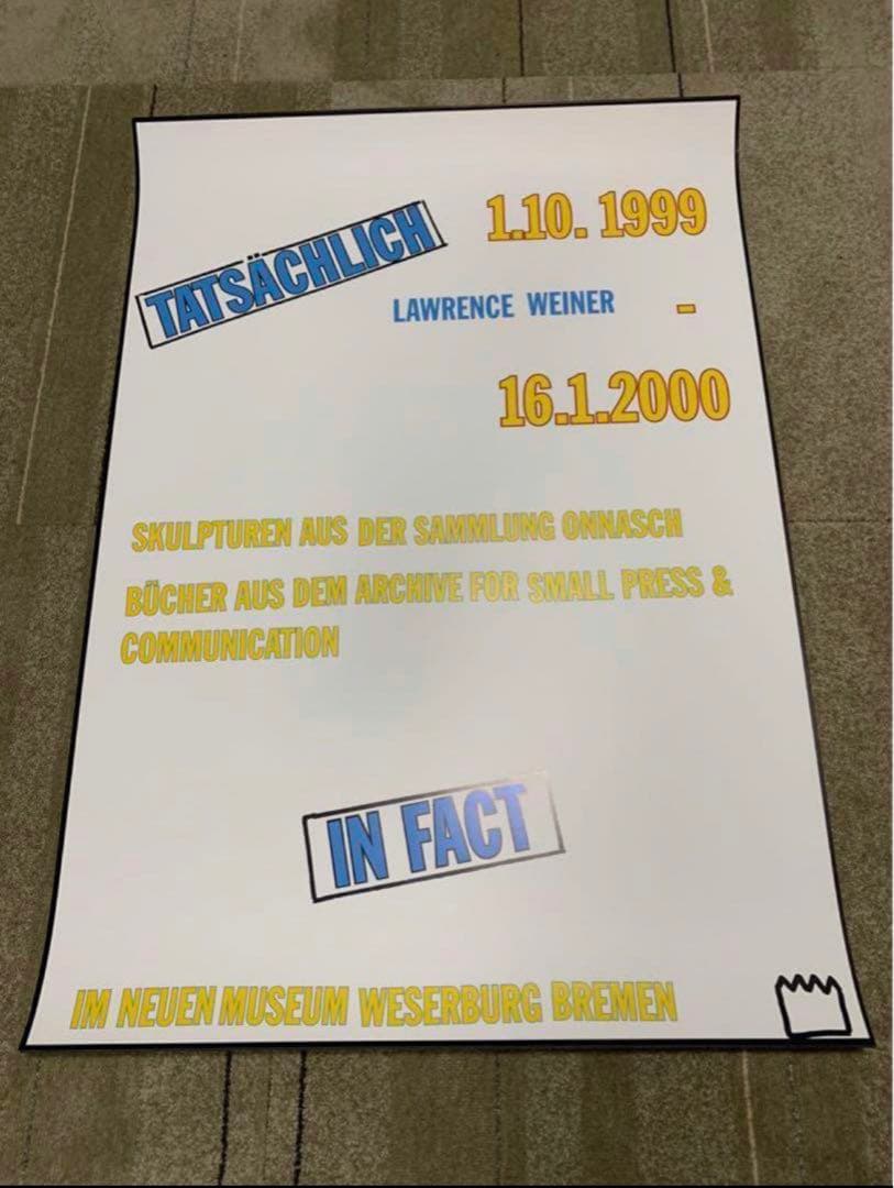 【残1枚】ローレンス・ウェイナー 海外ポスター① Lawrence Weiner