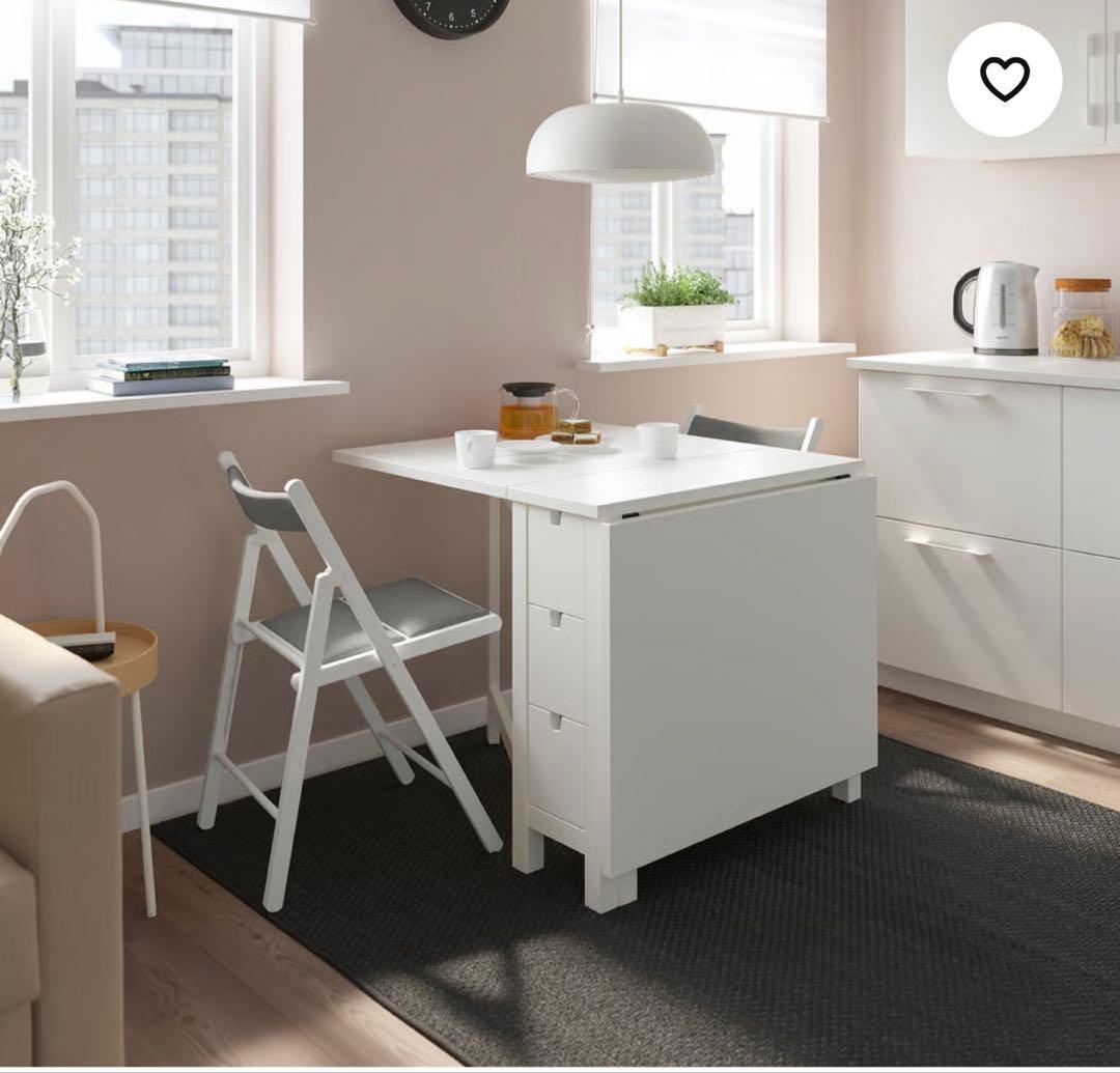 *ICORA* IKEA NORDEN 折り畳みテーブル　ホワイト