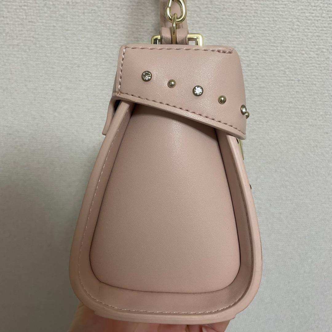 【リュタン】ビジュースタッズポシェット　ピンク