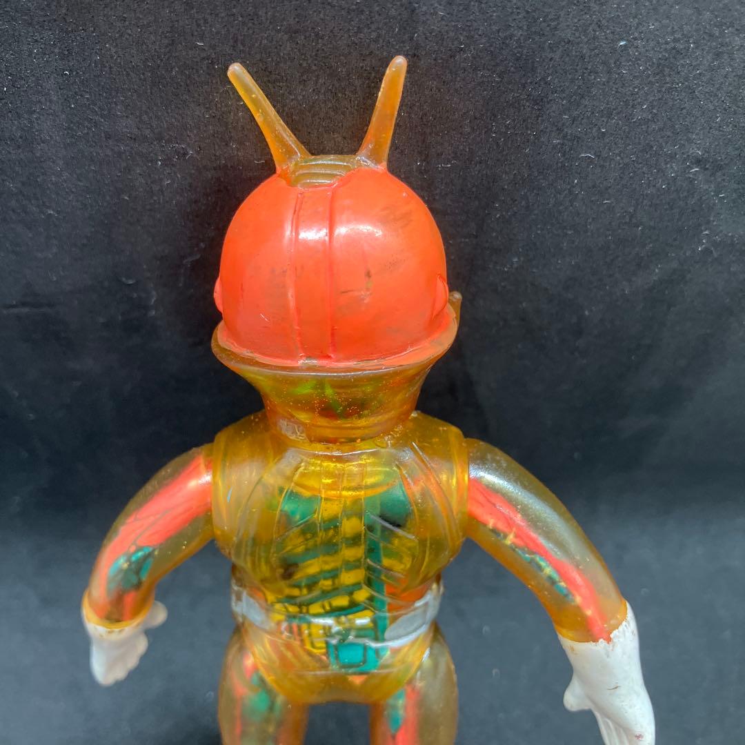 ポピー 仮面ライダー ソフビ 改造人間 仮面ライダー スケルトン クリア