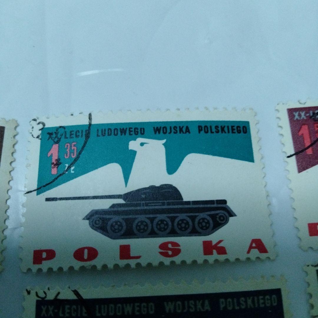 ミリタリー切手　冷戦時代　ポーランド人民軍創立20周年記念切手　T-62