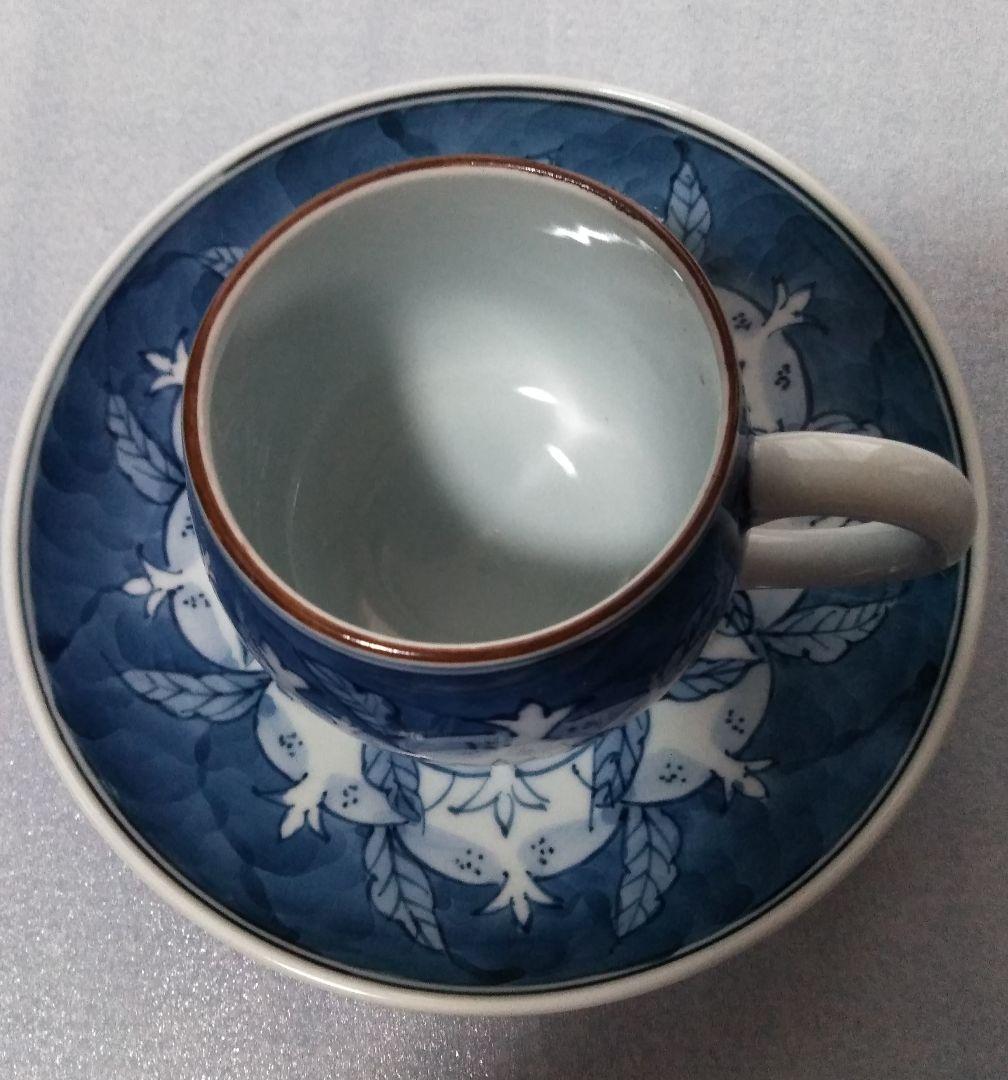 源右衛門】カップ&ソーサー 源右衛門 染錦 コーヒーカップ(6セット